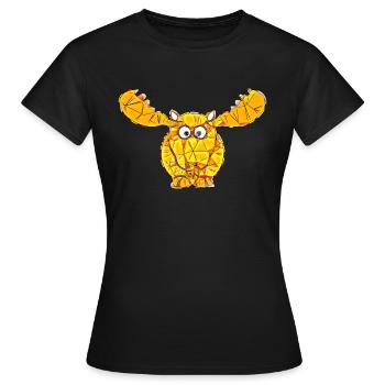 Creative Funny Moose Orange - Women's T-Shirt - black - Front - AI Model Female 172 dark (172cm)