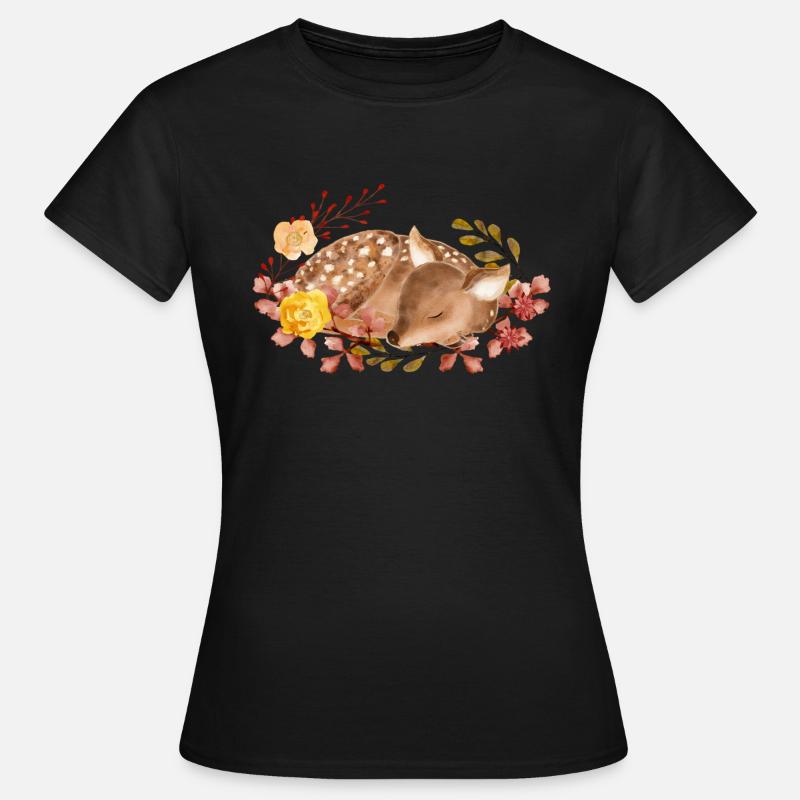 Schlafendes Kitz - Frauen T-Shirt - Schwarz