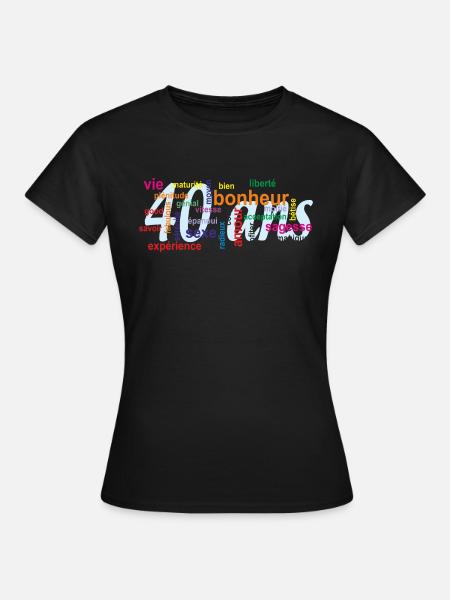 mug 40 ans - T-shirt Femme - noir