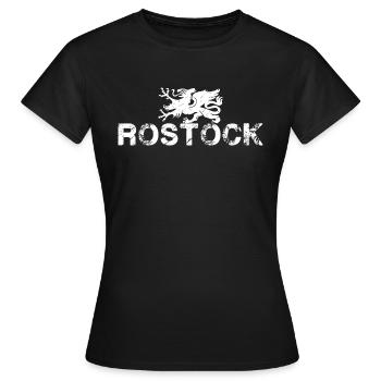 Rostock - Frauen T-Shirt - Schwarz - Vorne - AI Model Female 172 dark (172cm)