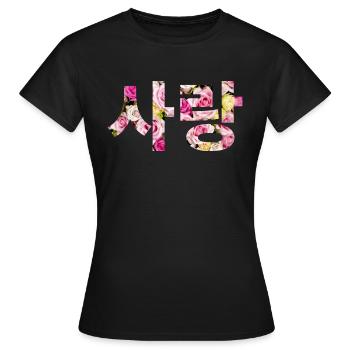 In koreanischer Sprache: Liebe - Frauen T-Shirt - Schwarz - Vorne - AI Model Female 172 dark (172cm)