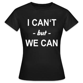 Teamwork - Frauen T-Shirt - Schwarz - Vorne - AI Model Female 172 dark (172cm)