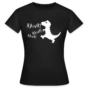 Dinosaur Dino - Women's T-Shirt - black - Front - AI Model Female 172 dark (172cm)