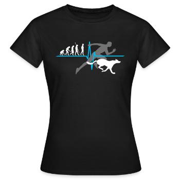 Canicross Entwicklung Hund Agility Zughundesport - Frauen T-Shirt - Schwarz - Vorne - AI Model Female 172 dark (172cm)