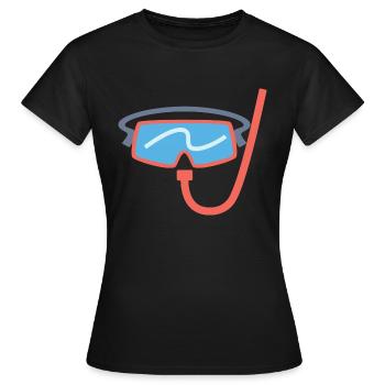 Schnorcheln - Frauen T-Shirt - Schwarz - Vorne - AI Model Female 172 dark (172cm)