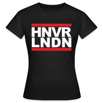 HNVR LNDN - Frauen T-Shirt - Schwarz - Vorne - AI Model Female 172 dark (172cm)