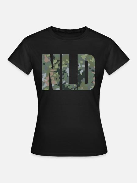 GB Camouflage NLD Text! - Frauen T-Shirt - Schwarz