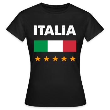 Italia Champion 5 étoile - T-shirt Femme - noir - Devant - AI Model Female 172 dark (172cm)