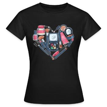 Maquillage Beauté Maquillage Rouge à lèvres Cosmétiques - T-shirt Femme - noir - Devant - AI Model Female 172 dark (172cm)