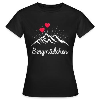 Bergmädchen - Frauen T-Shirt - Schwarz - Vorne - AI Model Female 172 dark (172cm)