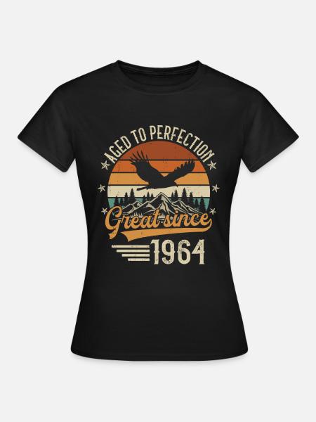 1964 Vintage Vintage Retro Prezent urodzinowy - Koszulka damska - czarny