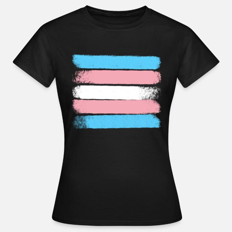 Trans Pride Strokes - Women's T-Shirt - black