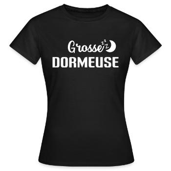grosse dormeuse citation humour - T-shirt Femme - noir - Devant - AI Model Female 172 dark (172cm)