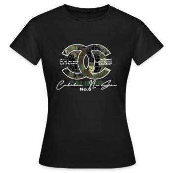 caliber no 6 Airsoft softair tees nice geschenkide - Frauen T-Shirt - Schwarz - Vorne - AI Model Female 172 dark (172cm)