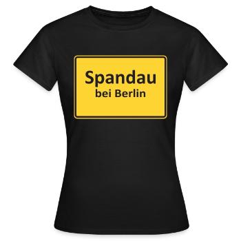 Spandau Ortseingang - Frauen T-Shirt - Schwarz - Vorne - AI Model Female 172 dark (172cm)
