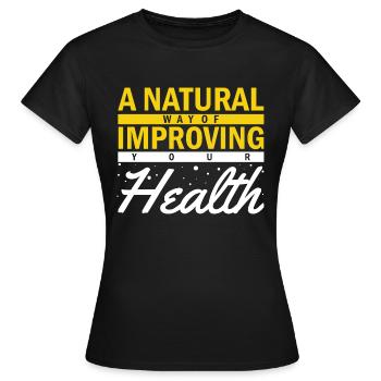 un moyen naturel d’améliorer votre santé - T-shirt Femme - noir - Devant - AI Model Female 172 dark (172cm)