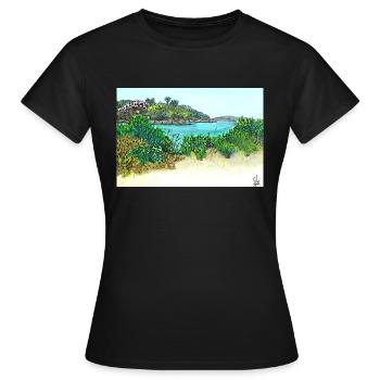 Sardinia - Women's T-Shirt - black - Front - AI Model Female 172 dark (172cm)
