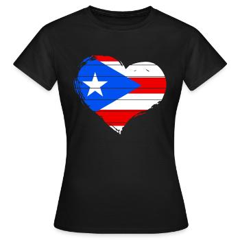 Porto Rico - T-shirt Femme - noir - Devant - AI Model Female 172 dark (172cm)