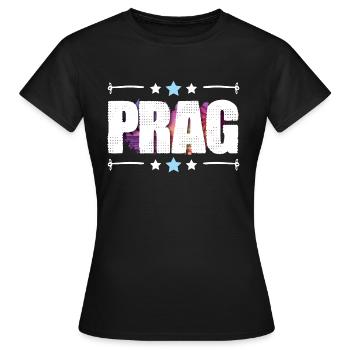 Prag - Frauen T-Shirt - Schwarz - Vorne - AI Model Female 172 dark (172cm)