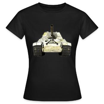 Panzer - Frauen T-Shirt - Schwarz - Vorne - AI Model Female 172 dark (172cm)