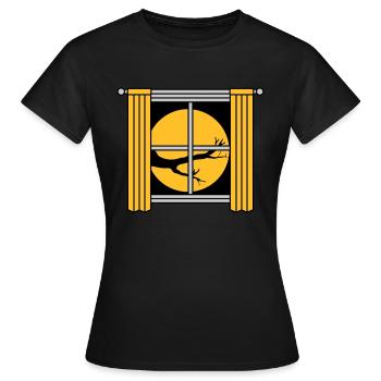 Fenêtre de l’arbre Moon Night - T-shirt Femme - noir - Devant - AI Model Female 172 dark (172cm)