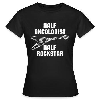 MI-ONCOLOGUE MI-ROCK STAR - T-shirt Femme - noir - Devant - AI Model Female 172 dark (172cm)