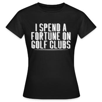 Je dépense une fortune en clubs de golf 3 - T-shirt Femme - noir - Devant - AI Model Female 172 dark (172cm)