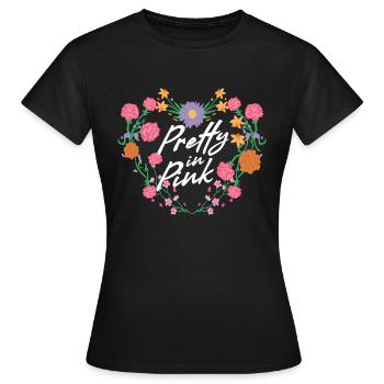Pretty In Pink - Frauen T-Shirt - Schwarz - Vorne - AI Model Female 172 dark (172cm)