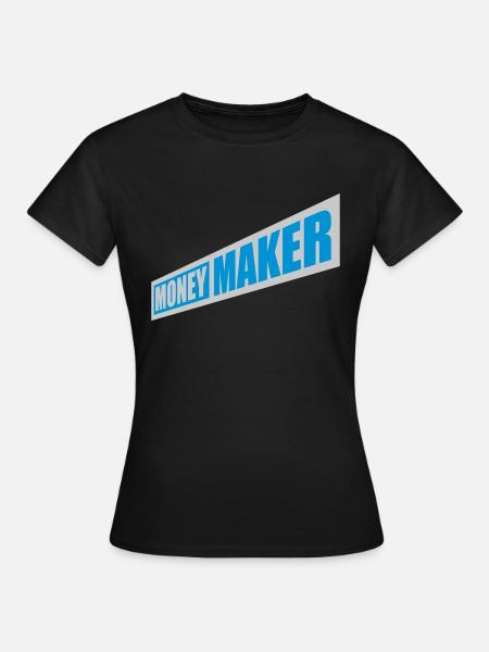 Money Maker Logo Text - Frauen T-Shirt - Schwarz