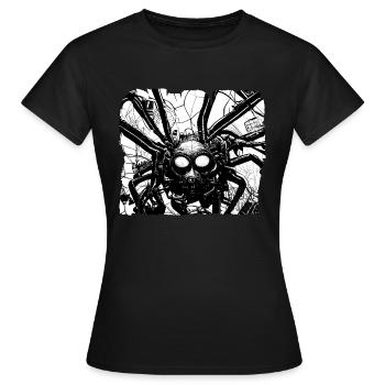 Cyber Spider - T-shirt Femme - noir - Devant - AI Model Female 172 dark (172cm)