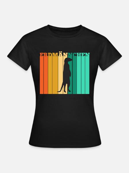 Erdmännchen - Frauen T-Shirt - Schwarz