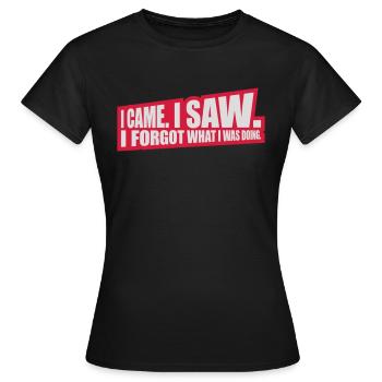 Je suis venu voir oublier - T-shirt Femme - noir - Devant - AI Model Female 172 dark (172cm)