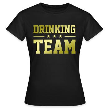 Équipe de consommation d’alcool - T-shirt Femme - noir - Devant - AI Model Female 172 dark (172cm)