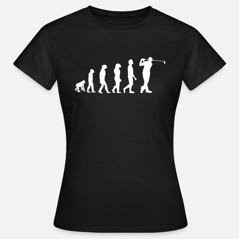 Golf Golfer Evolution - Frauen T-Shirt - Schwarz