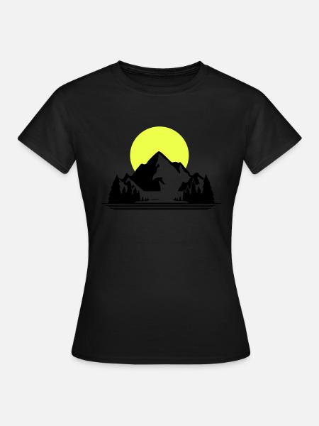 Mountains - Frauen T-Shirt - Schwarz
