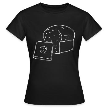 White bread jam SKizze - Women's T-Shirt - black - Front - AI Model Female 172 dark (172cm)