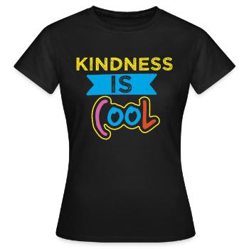 FREUNDLICHKEIT IST COOL - Frauen T-Shirt - Schwarz - Vorne - AI Model Female 172 dark (172cm)
