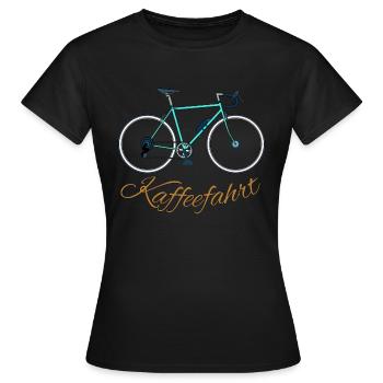 Rennrad Fahrrad Kaffee Gravel - Frauen T-Shirt - Schwarz - Vorne - AI Model Female 172 dark (172cm)
