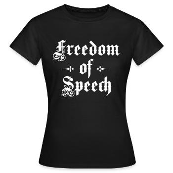Liberté d’expression - T-shirt Femme - noir - Devant - AI Model Female 172 dark (172cm)