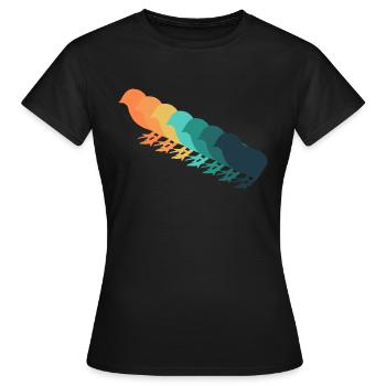 Retro-Küken - Frauen T-Shirt - Schwarz - Vorne - AI Model Female 172 dark (172cm)