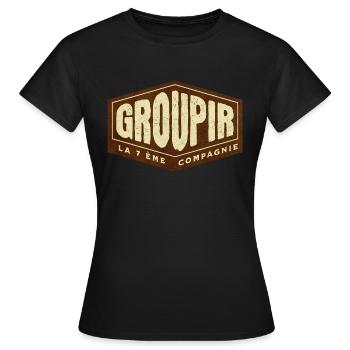 Il faut rester groupir la 7ème compagnie film - T-shirt Femme - noir - Devant - AI Model Female 172 dark (172cm)