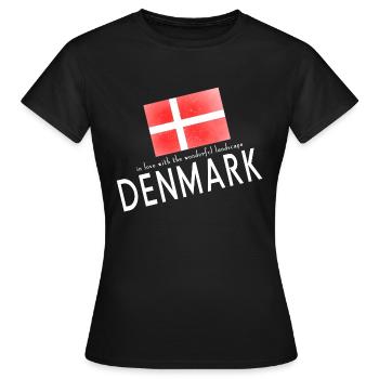 Danemark Danemark - T-shirt Femme - noir - Devant - AI Model Female 172 dark (172cm)