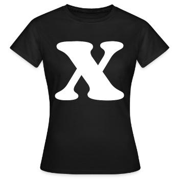 Buchstabe x - Frauen T-Shirt - Schwarz - Vorne - AI Model Female 172 dark (172cm)