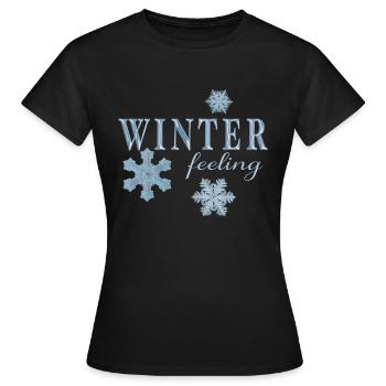 Sensation hivernale - T-shirt Femme - noir - Devant - AI Model Female 172 dark (172cm)