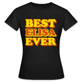Elisa Prénom Drôle de cadeau - T-shirt Femme - noir - Devant - AI Model Female 172 dark (172cm)