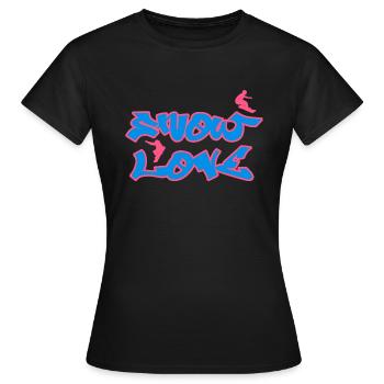 Snowboard Snowboarder Snowboarding - Women's T-Shirt - black - Front - AI Model Female 172 dark (172cm)