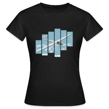 VOLER EN PLANEUR - T-shirt Femme - noir - Devant - AI Model Female 172 dark (172cm)
