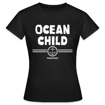 Ocean Child - Women's T-Shirt - black - Front - AI Model Female 172 dark (172cm)