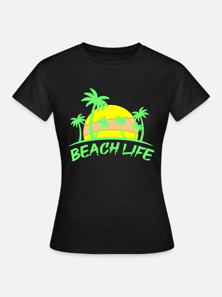 beach life - Frauen T-Shirt - Schwarz