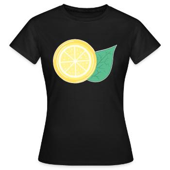 Zitrone - Frauen T-Shirt - Schwarz - Vorne - AI Model Female 172 dark (172cm)